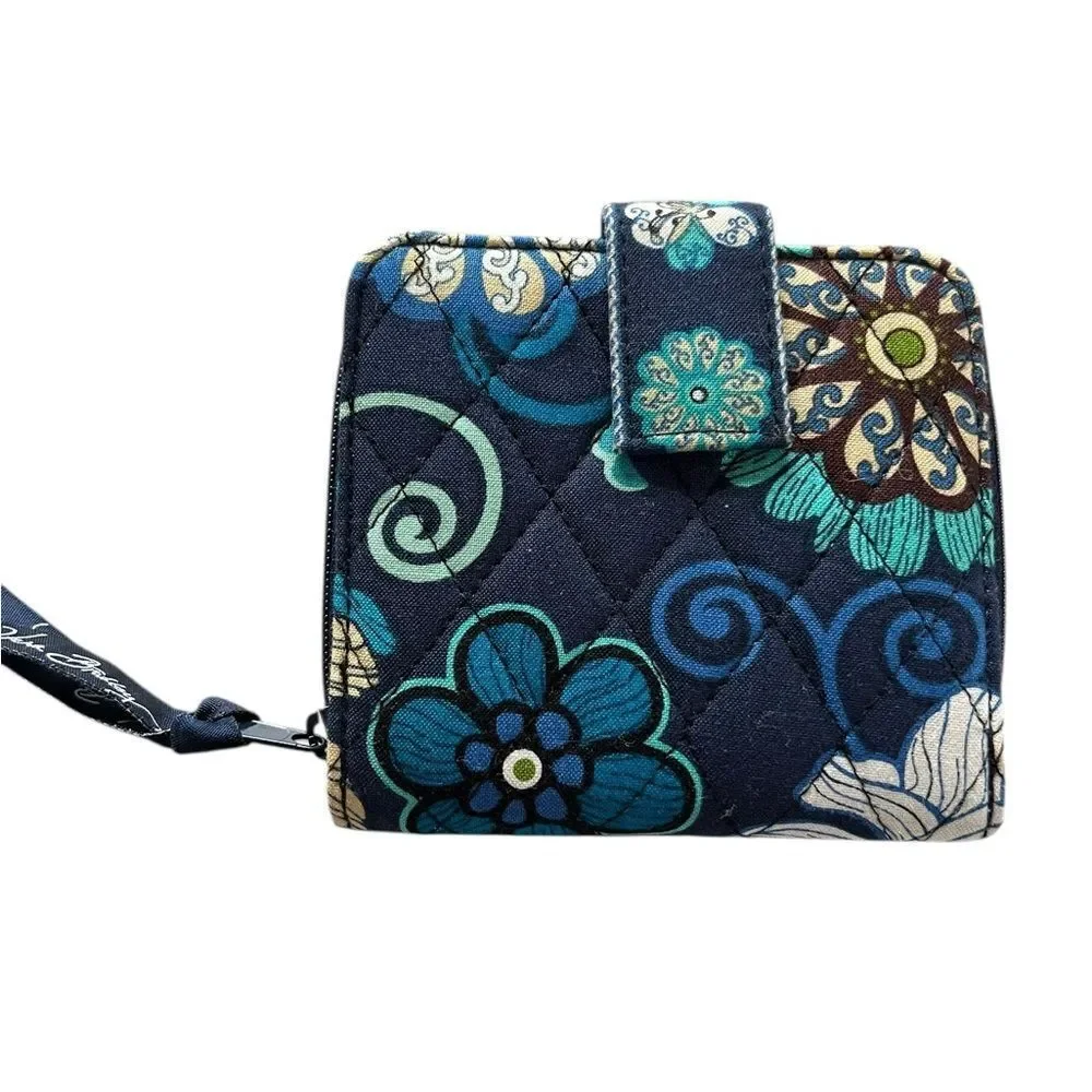 Vera Bradley Square Wallet - Mod Floral Blue - Picture 2 of 5
